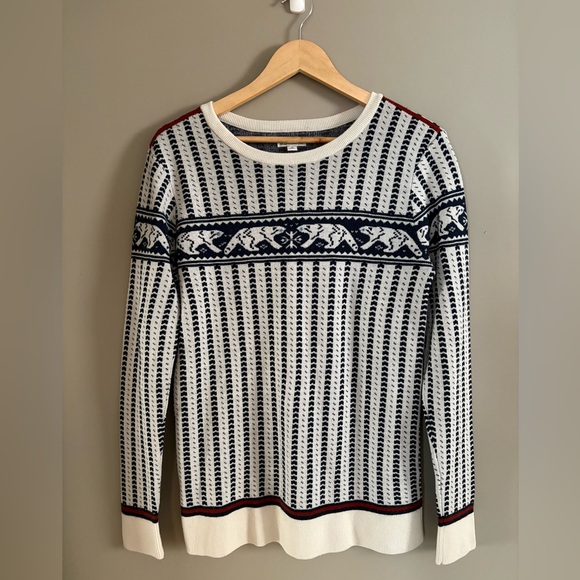 L.L. Bean Signature Polar Bear Fairisle Knit - Picture 2 of 5